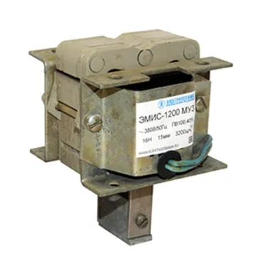 ЭМИС-1200 МУ3, 380В, толкающее исполнение, ПВ 100%, IP20, с гибкими выводами, электромагнит  (ЭТ) |  ET003954  | Электротехник