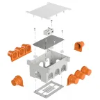 Коробка огнестойкая разветвительная для заливки бетоном 80-0890-FR6.0-4-2-Р Е15-Е60 118х76х60