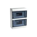                  Щиток распределительный навесной на 18 модулей с двумя дверцами белый IP40 (ЩРн-П-18)
               