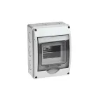 Щиток распределительный навесной на 5 модулей с дверцей серый IP66 (ЩРн-П-5)