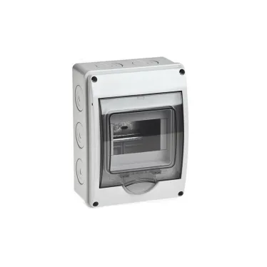 Щиток распределительный навесной на 5 модулей с дверцей серый IP66 (ЩРн-П-5)