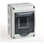 Щиток распределительный навесной на 3 модуля с дверцей серый IP66 (ЩРн-П-3)