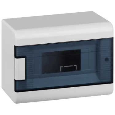 Щиток распределительный навесной на 9 модулей с дверцей белый IP40 (ЩРн-П-9)