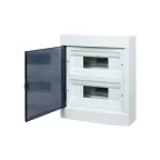 Щит распределительный встраиваемый на 24 модуля с дверцей серый IP40 (ЩРв-П-24)