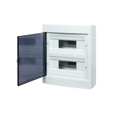 Щит распределительный встраиваемый на 24 модуля с дверцей серый IP40 (ЩРв-П-24)