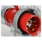 Вилка переносная с ф/и ССИ-0152ф 16А-6ч 380В 3P+PE+N IP67 IEK