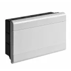 Щиток распределительный встраиваемый на 12 модулей с непрозрачной дверцей белый IP40 (ЩРв-П-12)