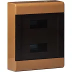 Щит распределительный навесной на 24 модуля с дверцей коричневый IP40 (ЩРн-П-24)