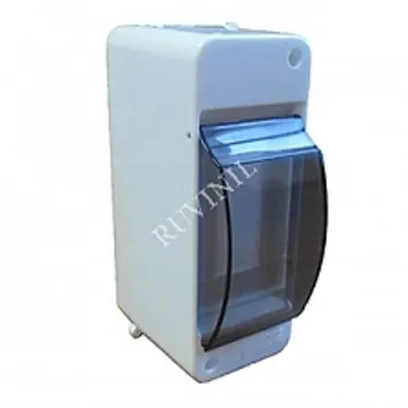 Щиток о/п на 2 мод. с вертикальной дверцей. 130х51х83мм | 68102 | Рувинил