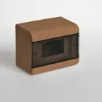 Щиток распределительный навесной на 6 модулей с дверцей коричневый IP40 (ЩРн-П-6)