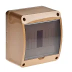 Щиток распределительный навесной на 6 модулей с дверцей коричневый IP40 (ЩРн-П-6)
