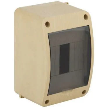 Щиток распределительный навесной на 4 модуля с дверцей сосна IP40 (ЩРн-П-4)