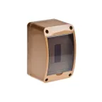 Щиток распределительный навесной на 4 модуля с дверцей коричневый IP40 (ЩРн-П-4)