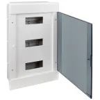 Щит распределительный встраиваемый на 36 модулей с прозрачной дверцей белый IP40 (ЩРв-П-36)