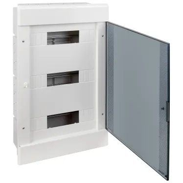 Щит распределительный встраиваемый на 36 модулей с прозрачной дверцей белый IP40 (ЩРв-П-36)