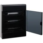 Щит распределительный навесной на 54 модуля с дверцей черный IP41 (ЩРн-П-54)