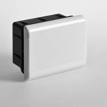 Щиток распределительный встраиваемый на 9 модулей с непрозрачной дверцей белый IP40 (ЩРв-П-9)