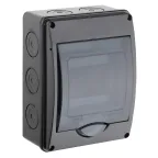                  Щиток распределительный навесной на 5 модулей с дверцей черный IP66 (ЩРн-П-5)
               