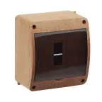 Щиток распределительный навесной на 6 модулей с дверцей бук IP40 (ЩРн-П-6)