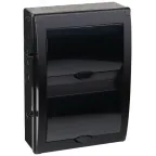 Щиток распределительный навесной на 20 модулей с двумя дверцами черный IP66 (ЩРн-П-20)