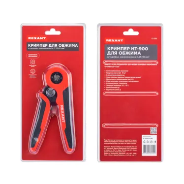 Кримпер HT-900 для обжима штыревых наконечников 0,25-10 мм2
