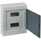 Щит распределительный навесной на 24 модуля с дверцей серый IP40 (ЩРн-П-24)