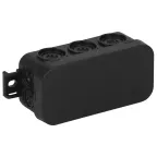 Коробка разветвительная для открытой проводки 43х88х35 мм черная IP54