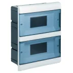 Щиток распределительный встраиваемый на 18 модулей с двумя дверцами белый IP40 (ЩРв-П-18)