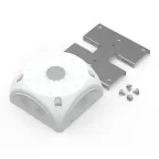 Коробка распределительная 60-0505-9003-П для видеокамер двухкомпонентная с мембранами белая 100х100х50 с пластиной монтажной