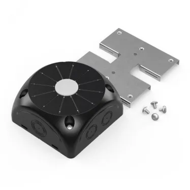 Коробка распределительная 60-0500-9005-П для видеокамер двухкомпонентная безгалогенная (HF) черная 100х100х50 с пластиной монтажной