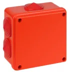 Коробка распределительная Тусо для о/п, 100х100х50мм не распр.горение HF 6вводов, IP54 керам.клеммник на 3 пол до 10 мм2