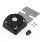 Коробка распределительная 60-0500-9005-П-КВ для видеокамер двухкомпонентная безгалогенная (HF) черная 100х100х50 с пластиной и каб. вводом