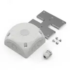 Коробка распределительная 60-0500-9003-П-КВ для видеокамер двухкомпонентная безгалогенная (HF) серая 100х100х50 с пластиной и каб. вводом