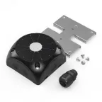 Коробка распределительная 60-0505-9005-П-ВМУ для видеокамер двухкомпонентная с мембранами черная 100х100х50 с пластиной и муфтой