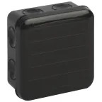 Коробка распаячная для открытой проводки, двухкомпонентная 85х85х45 мм (черная)