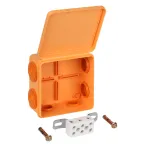                  Коробка расп. для о/п, 100x100x50мм (с отк кр) не распростр.горение HF полипропилен, уплотнительная втулка ВТ30, IP55, 8 вводов
               