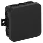 Коробка разветвительная для открытой проводки 85х85х35 мм черная IP54