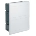 Щиток распределительный встраиваемый на 18 модулей с двумя непрозрачными дверцами белый IP40 (ЩРв-П-18)