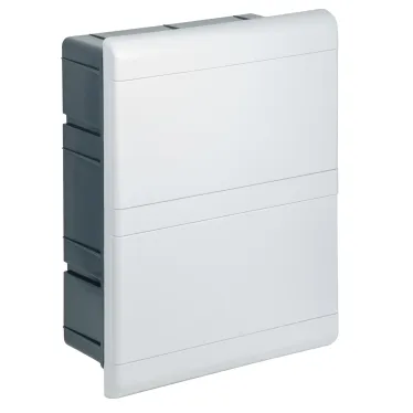 Щиток распределительный встраиваемый на 18 модулей с двумя непрозрачными дверцами белый IP40 (ЩРв-П-18)