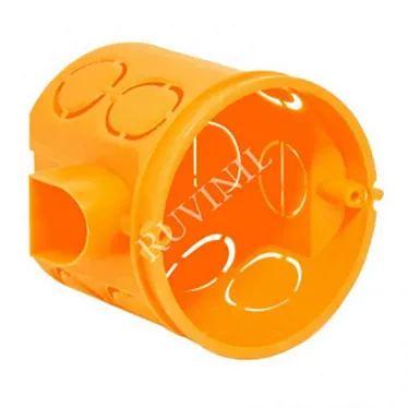 Коробка установочная Тусо для блоков углубленная D-60мм,Н-62мм с самор не распр.горение | 10190НГ | Рувинил