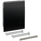 Щит распределительный встраиваемый на 24 модуля с дверцей черный IP40 (ЩРв-П-24)