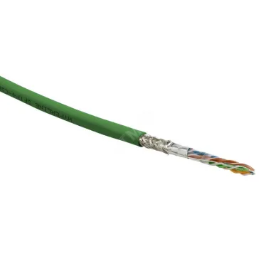 Витая пара SF/UTP кат 5e 4 пары AWG24 solid IN LSZH нг(А)-HF зеленый 305м