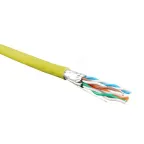 Витая пара U/FTP кат 6 4 пары AWG23 solid IN LSZH нг(А)-HF желтый 500м
