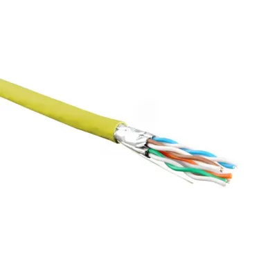 Витая пара U/FTP кат 6 4 пары AWG23 solid IN LSZH нг(А)-HF желтый 500м