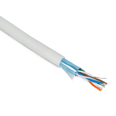 Витая пара F/UTP кат 5e 4 пары AWG26 patch PVC IN нг(А)-LS серый 100м