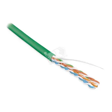 Витая пара U/UTP кат 5e 4 пары AWG24 solid IN LSZH нг(А)-HF зеленый 100м