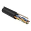 Витая пара U/UTP кат 5е 4 пары 24AWG LDPE с тросом 1.2мм черный 305м