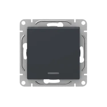 Механизм выключателя. одноклавишный. с подсветкой. графит Эпика EKF