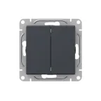 Механизм выключателя. двухклавишный. кнопочный. графит Эпика EKF