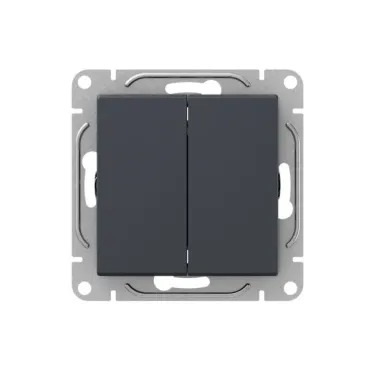 Механизм выключателя. двухклавишный. кнопочный. графит Эпика EKF